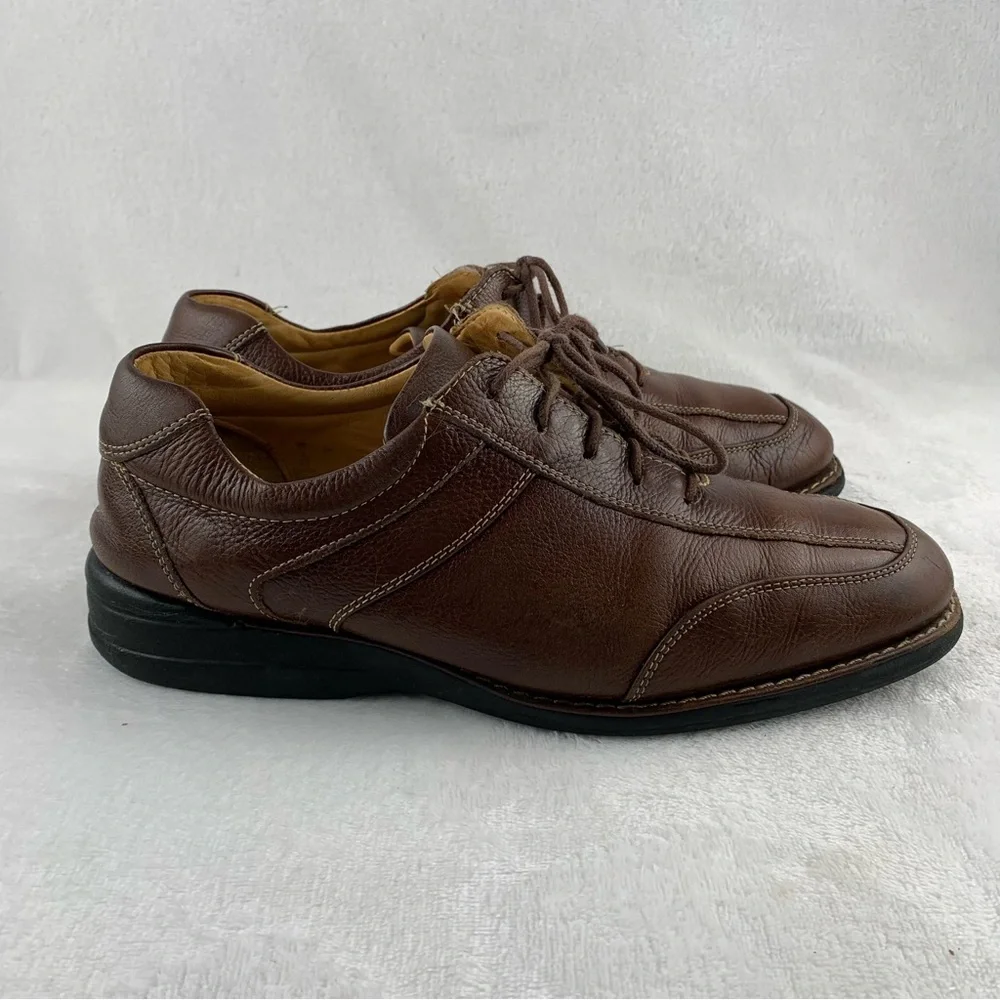 Johnston & Murphy Brown‎ Sheepskin Derby Men's Size 8.5M Made in Brazil lace up